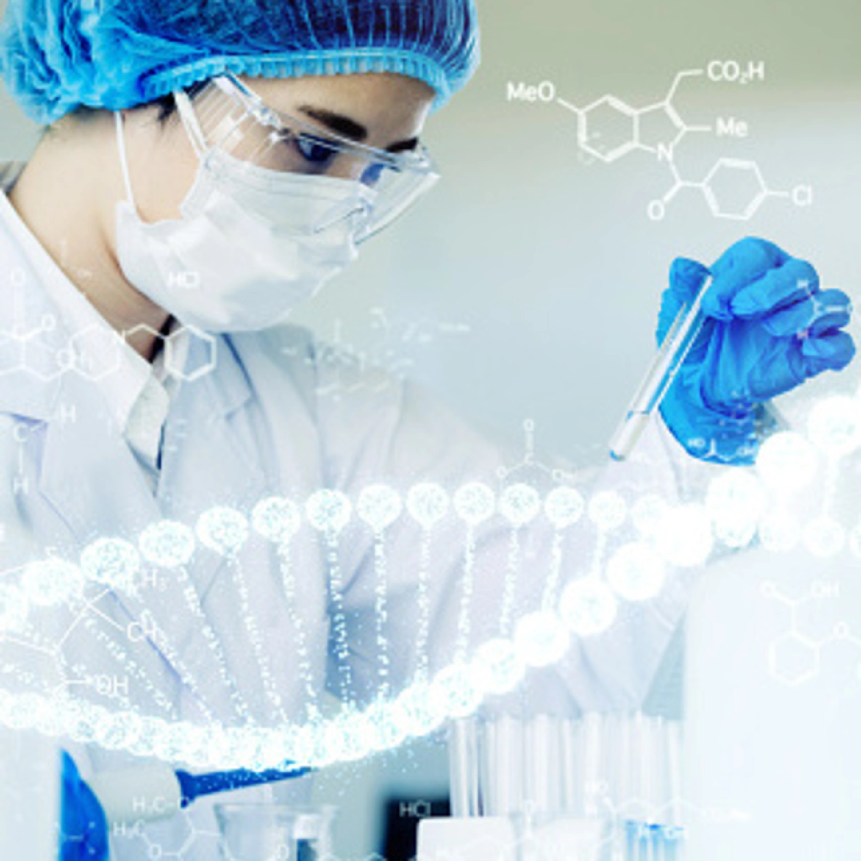 Genetic engineering concept. Genetic testing. pharmacy. Regenerative medicine.